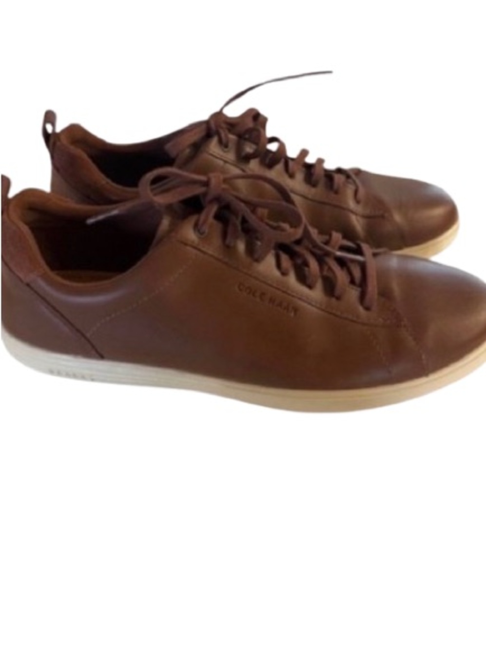 Cole Haan Grand+ Leather Sneakers Men’s 10.5W Brown Low Top Comfort Casual Shoes